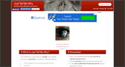 Desktop Screenshot of justtellmewhy.com